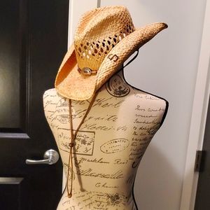 Stetson Hat with Leather Draw String